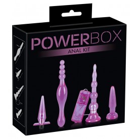 Набор фиолетовых анальных стимуляторов PowerBox